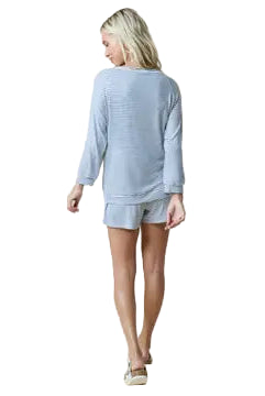 Softies 2 Piece Dream Boatneck 3/4 Sleeve and Short Set - Flirt!