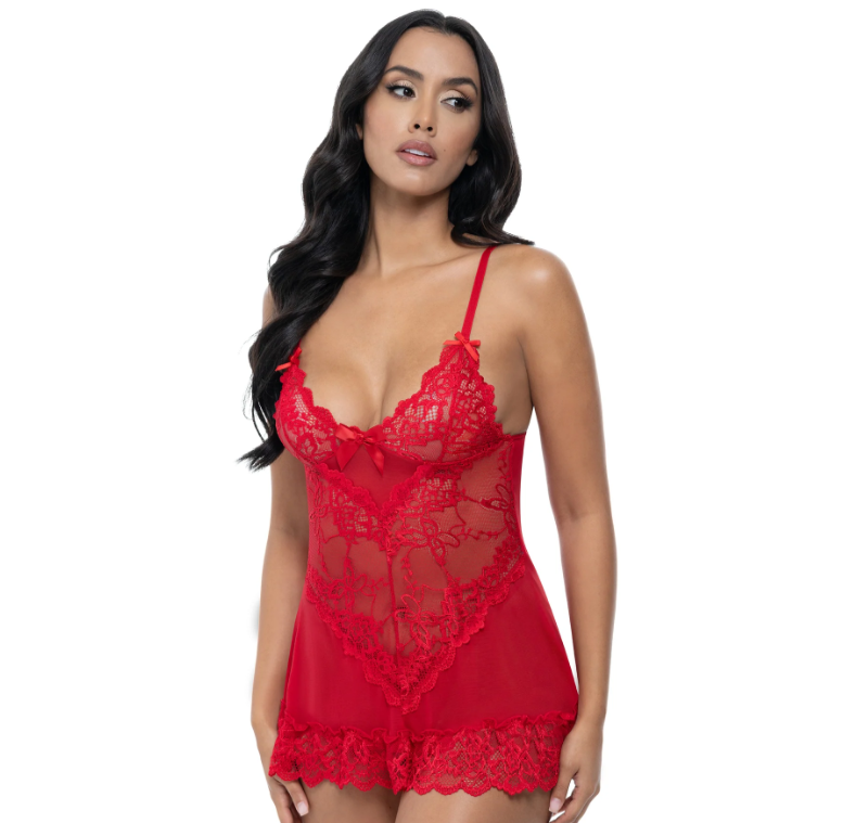 Valentine Lace Babydoll with G-String - Flirt! Luxe Lingerie & Sleepwear