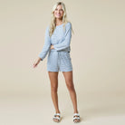 Softies 2 Piece Dream Boatneck 3/4 Sleeve and Short Set - Flirt! 