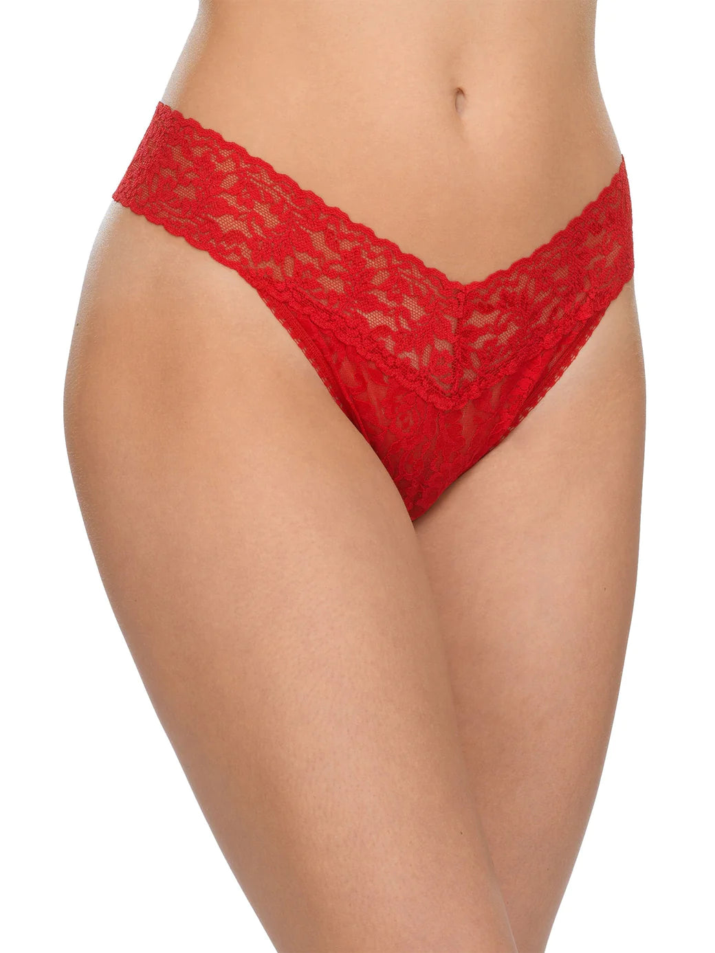 Signature Lace Original Rise Thong - Red - Flirt! Luxe Lingerie & Sleepwear